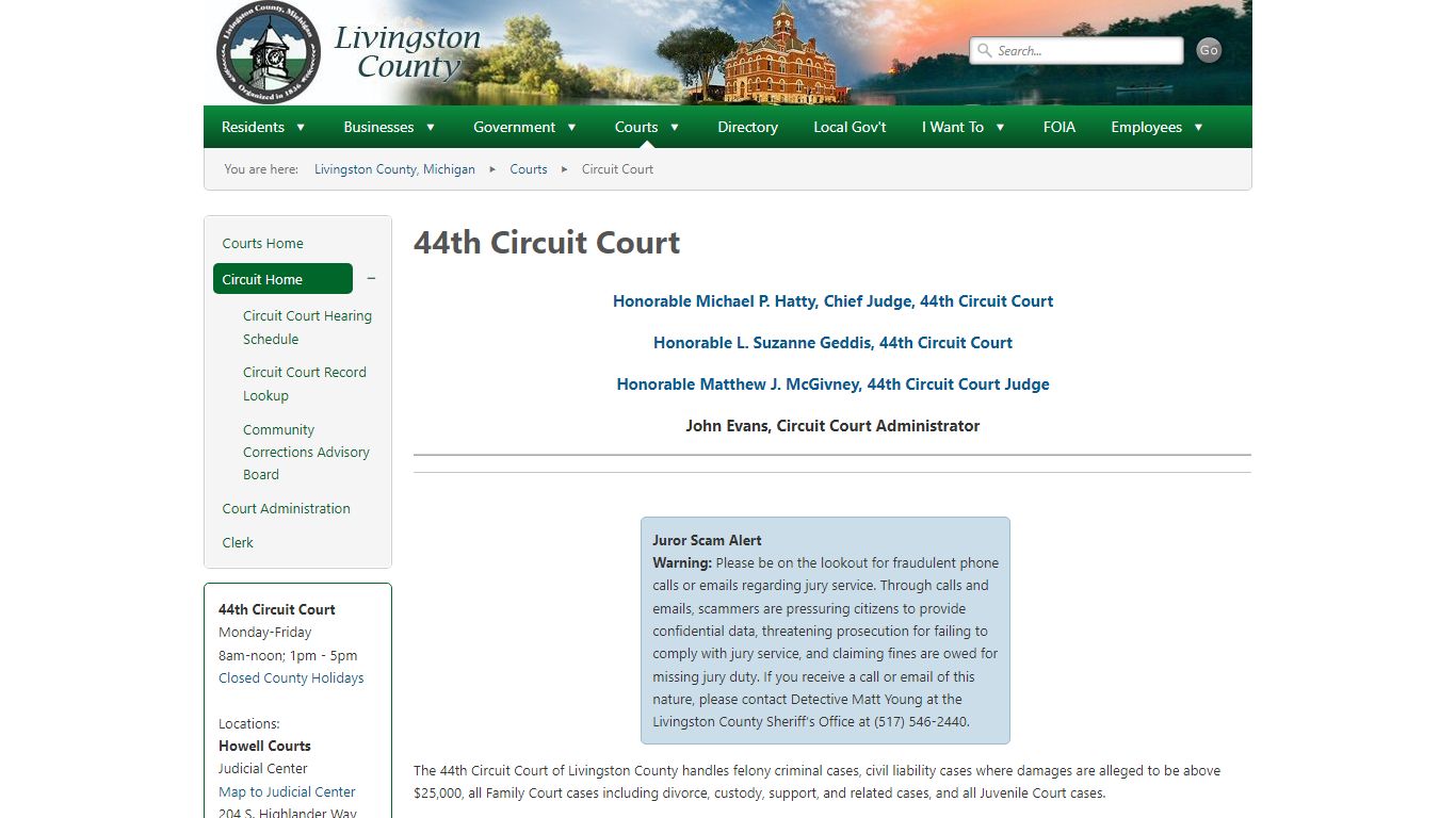 44th Circuit Court - livgov.com